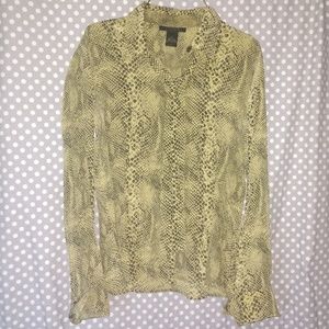The Limited silk snake print blouse
